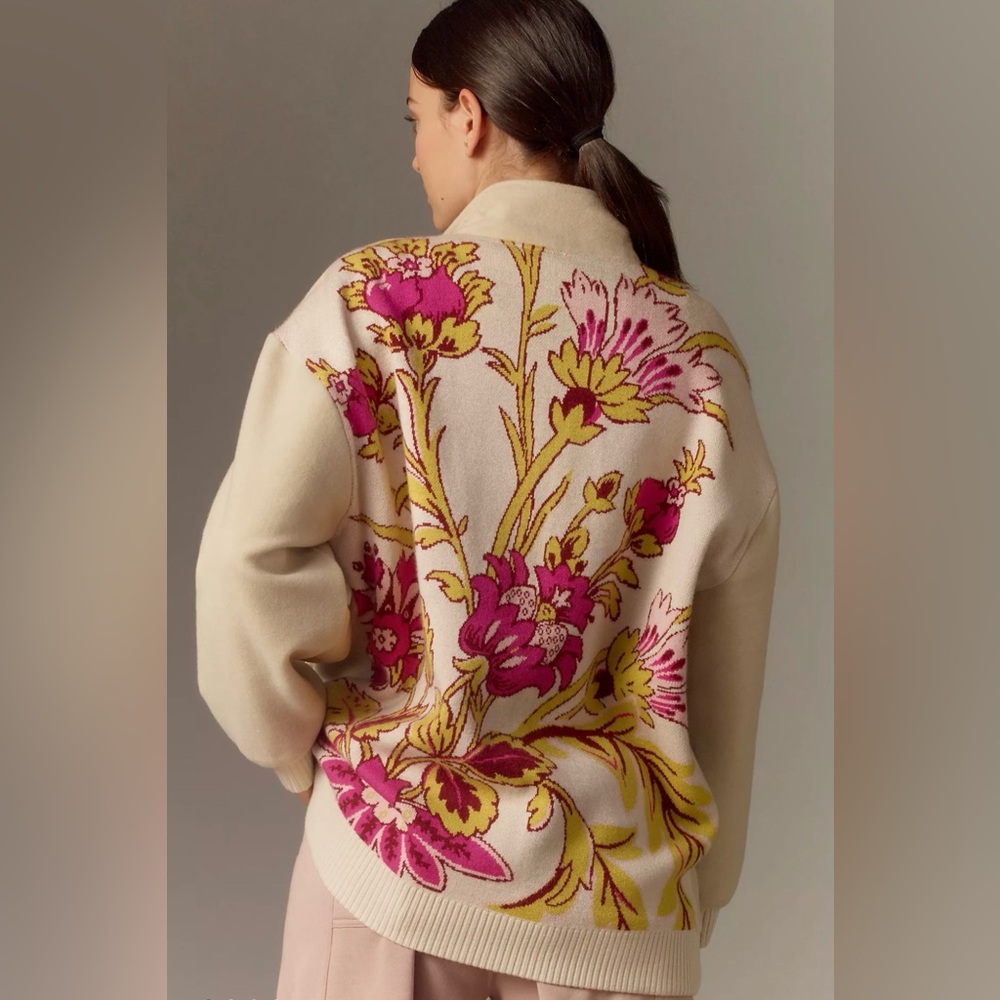 By Anthropologie Tapestry Bomber Jacket
